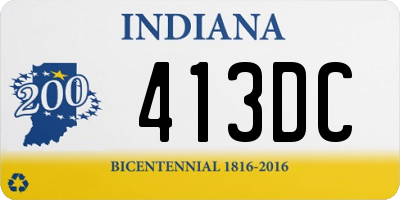 IN license plate 413DC