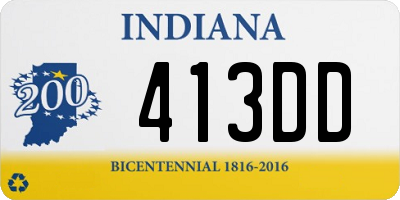 IN license plate 413DD