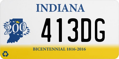 IN license plate 413DG