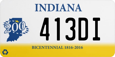 IN license plate 413DI