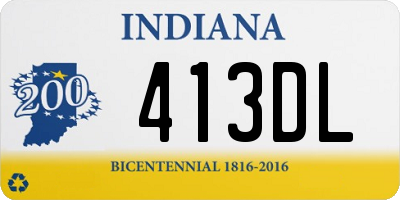 IN license plate 413DL