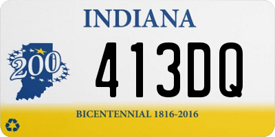 IN license plate 413DQ