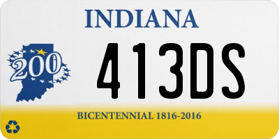 IN license plate 413DS