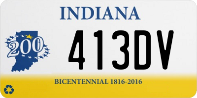 IN license plate 413DV