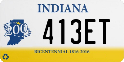 IN license plate 413ET