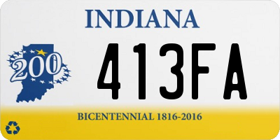 IN license plate 413FA