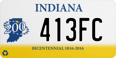 IN license plate 413FC