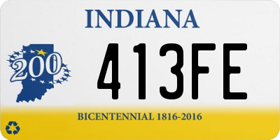 IN license plate 413FE