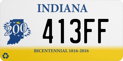 IN license plate 413FF