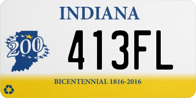 IN license plate 413FL