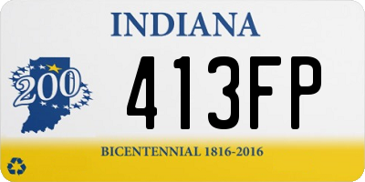 IN license plate 413FP