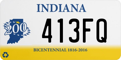 IN license plate 413FQ