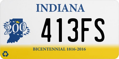 IN license plate 413FS