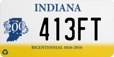 IN license plate 413FT