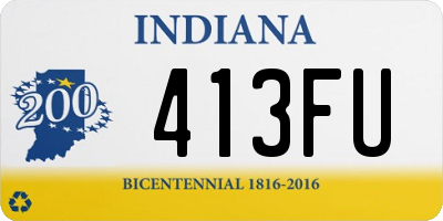 IN license plate 413FU