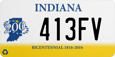 IN license plate 413FV