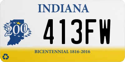 IN license plate 413FW