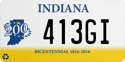 IN license plate 413GI