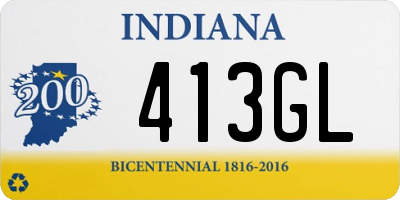 IN license plate 413GL