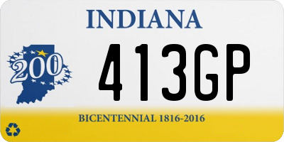 IN license plate 413GP