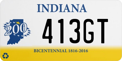 IN license plate 413GT