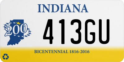 IN license plate 413GU