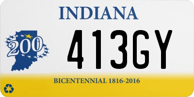 IN license plate 413GY