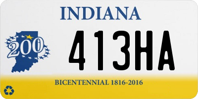 IN license plate 413HA