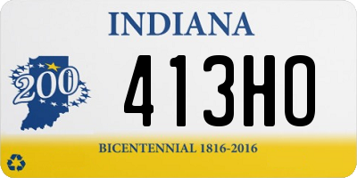 IN license plate 413HO