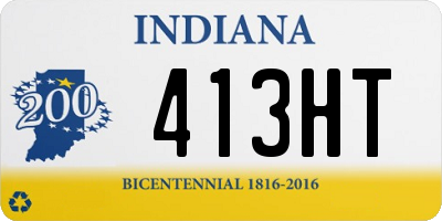 IN license plate 413HT