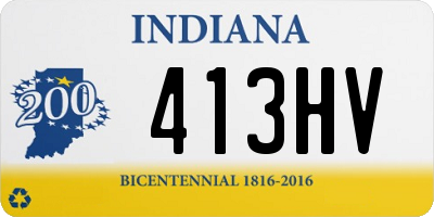 IN license plate 413HV