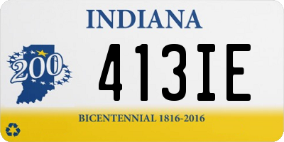 IN license plate 413IE