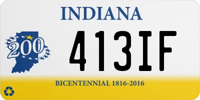 IN license plate 413IF