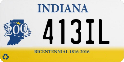 IN license plate 413IL