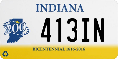 IN license plate 413IN