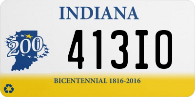 IN license plate 413IO