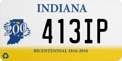 IN license plate 413IP