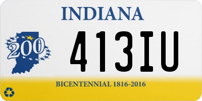 IN license plate 413IU