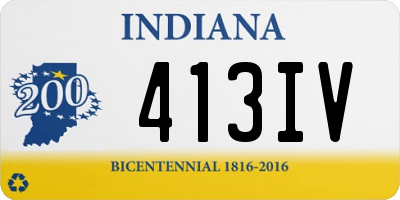 IN license plate 413IV