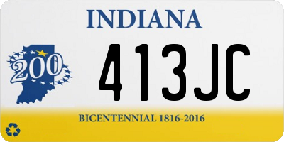 IN license plate 413JC