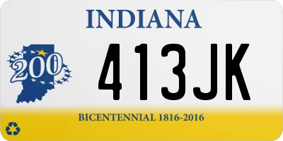 IN license plate 413JK