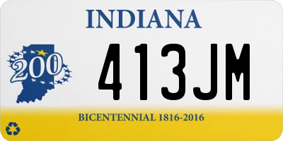 IN license plate 413JM