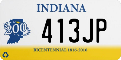 IN license plate 413JP