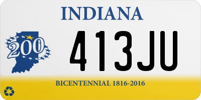 IN license plate 413JU