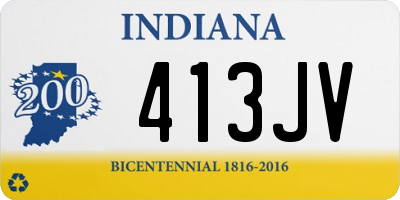 IN license plate 413JV