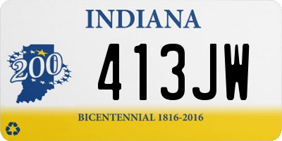 IN license plate 413JW