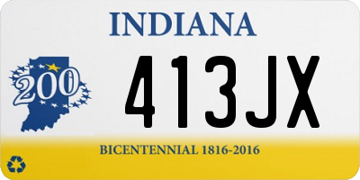 IN license plate 413JX