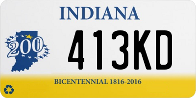 IN license plate 413KD