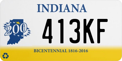 IN license plate 413KF