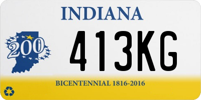 IN license plate 413KG